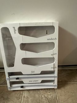 Wooden kitchen wrap organizer