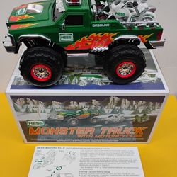 2007 Hess Monster Truck with 2 Motorcycles.