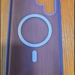 Samsung Galaxy S24 purple magnetic case with screen protector