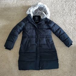 Women's Hollister Fur  Puffer Parka, Medium 