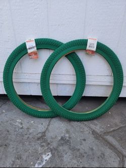 NEW Bicycle Bmx Tires 20" Solid Green