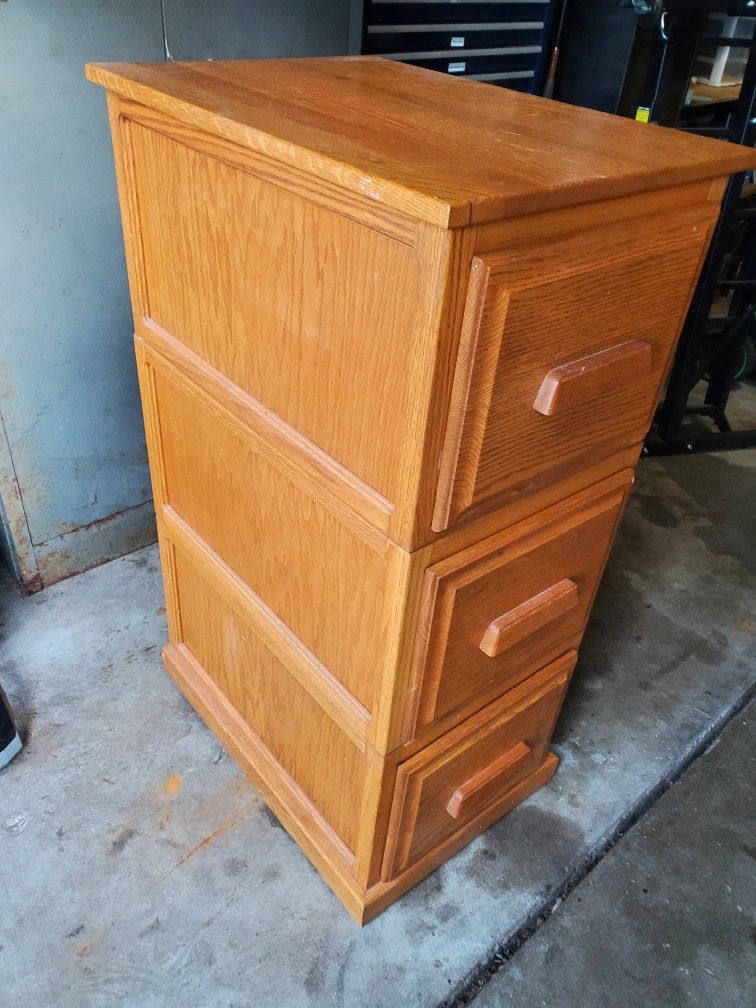 Oak File Cabinet 