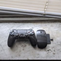 PS4 Controller + Bluetooth Wireless Mouse