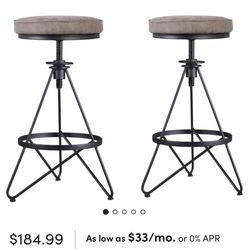 NEW ADJUSTABLE HEIGHT BAR STOOLS