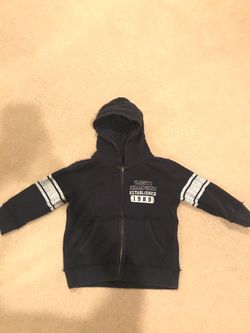 Athletic theme zip up hoodie sporty sweatshirt