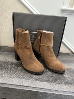 Brand New Tan Suede Booties