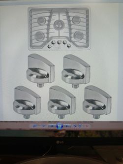 5 Gas Stove Knobs Fit GE Stove -Read Description 