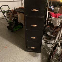 Vintage Wooden File Cabinet 