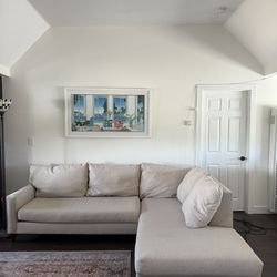 Comfy Beige Sectional Couch