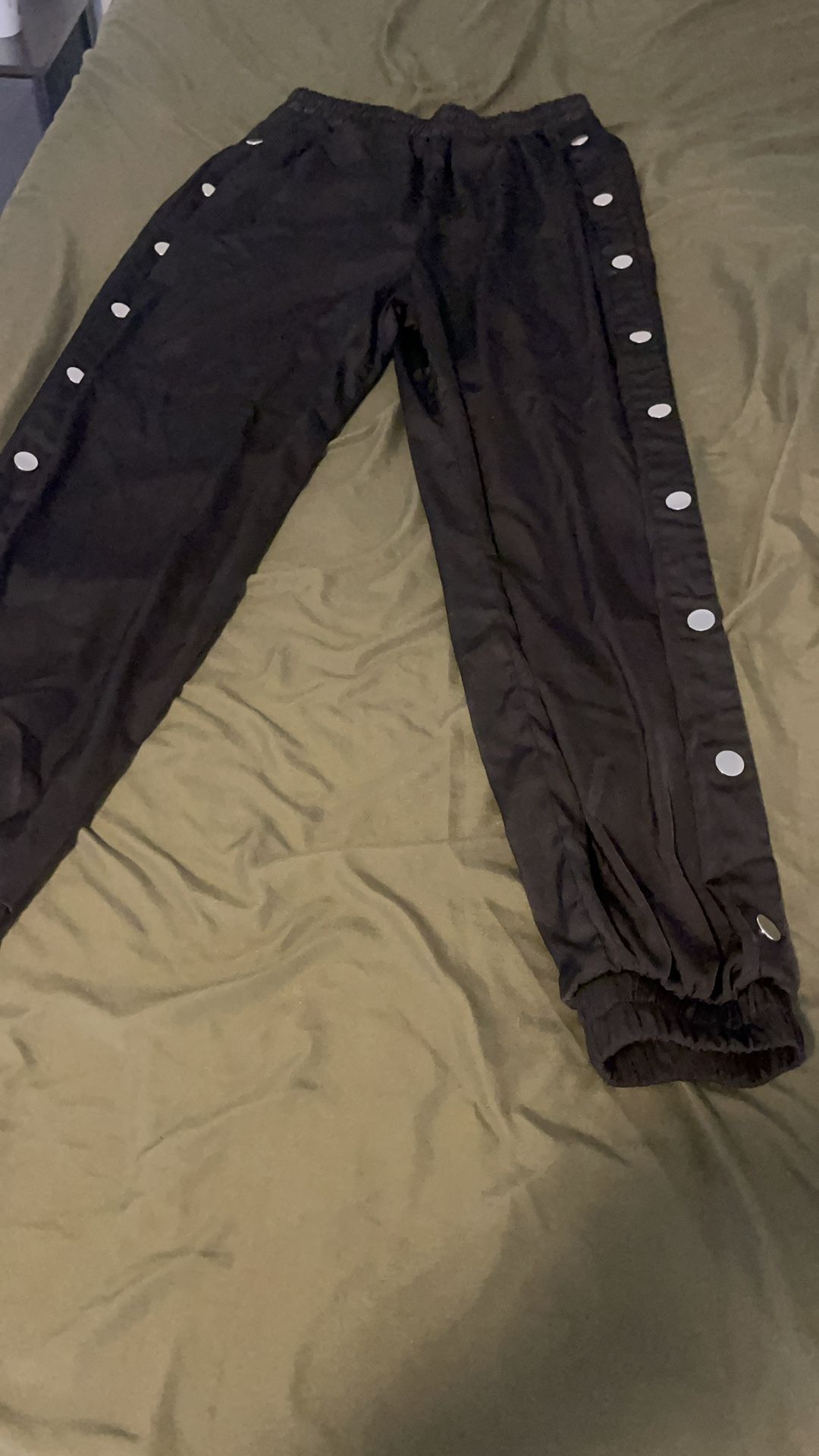 Womens Black Button Down Pants