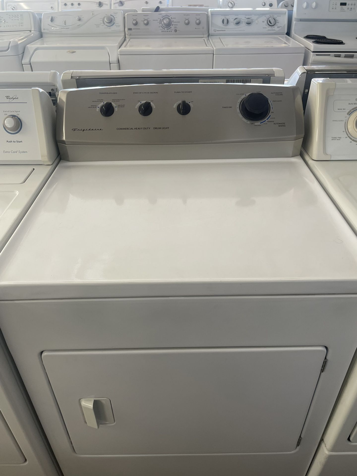 Frigidaire Natural Gas Dryer With Stainless Steel Drum In Excellent Working Condition