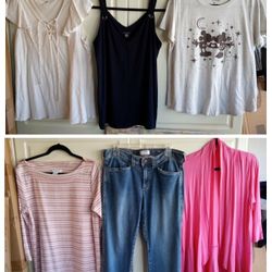 WOMEN'S SIZE LARGE CLOTHES BUNDLE ALL FOR $10