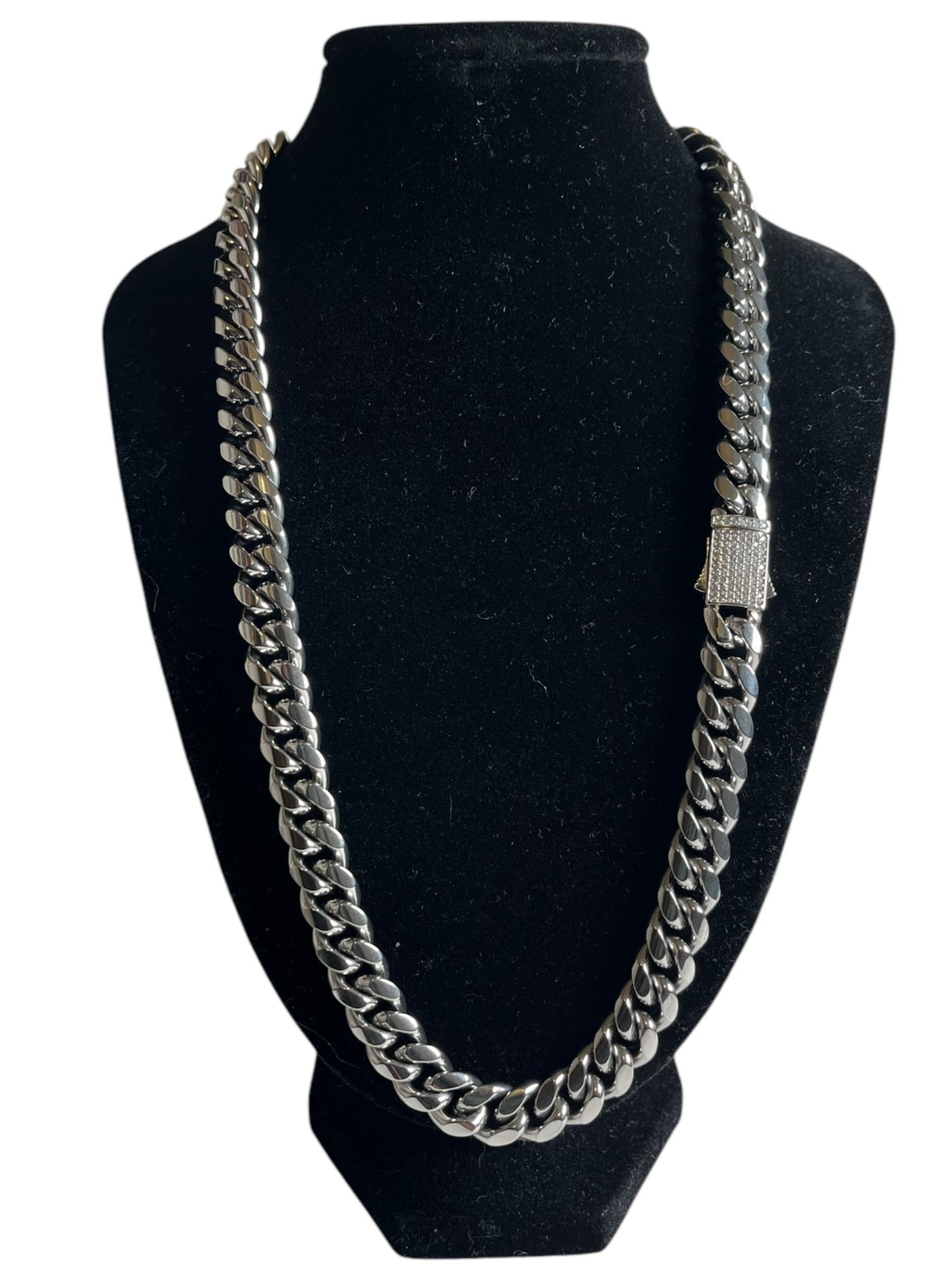 Miami Cuban Tight Link White Gold Filled