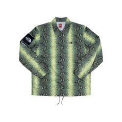 Supreme The North Face Snakeskin Taped Seam Coaches Jacket Green