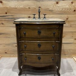❤️‍🔥One-of-a-Kind Antique 30”  Vanity Sink – Timeless Elegance Meets Functionality ❤️‍🔥 