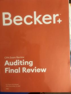 Becker CPA AUD Text Book & Final Review 