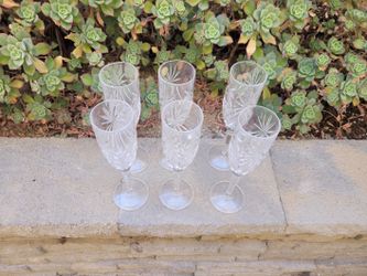 Crystal Glass Cups (6pcs)