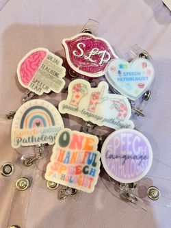 7 New Speech Therapy Pathologist Badge Reels