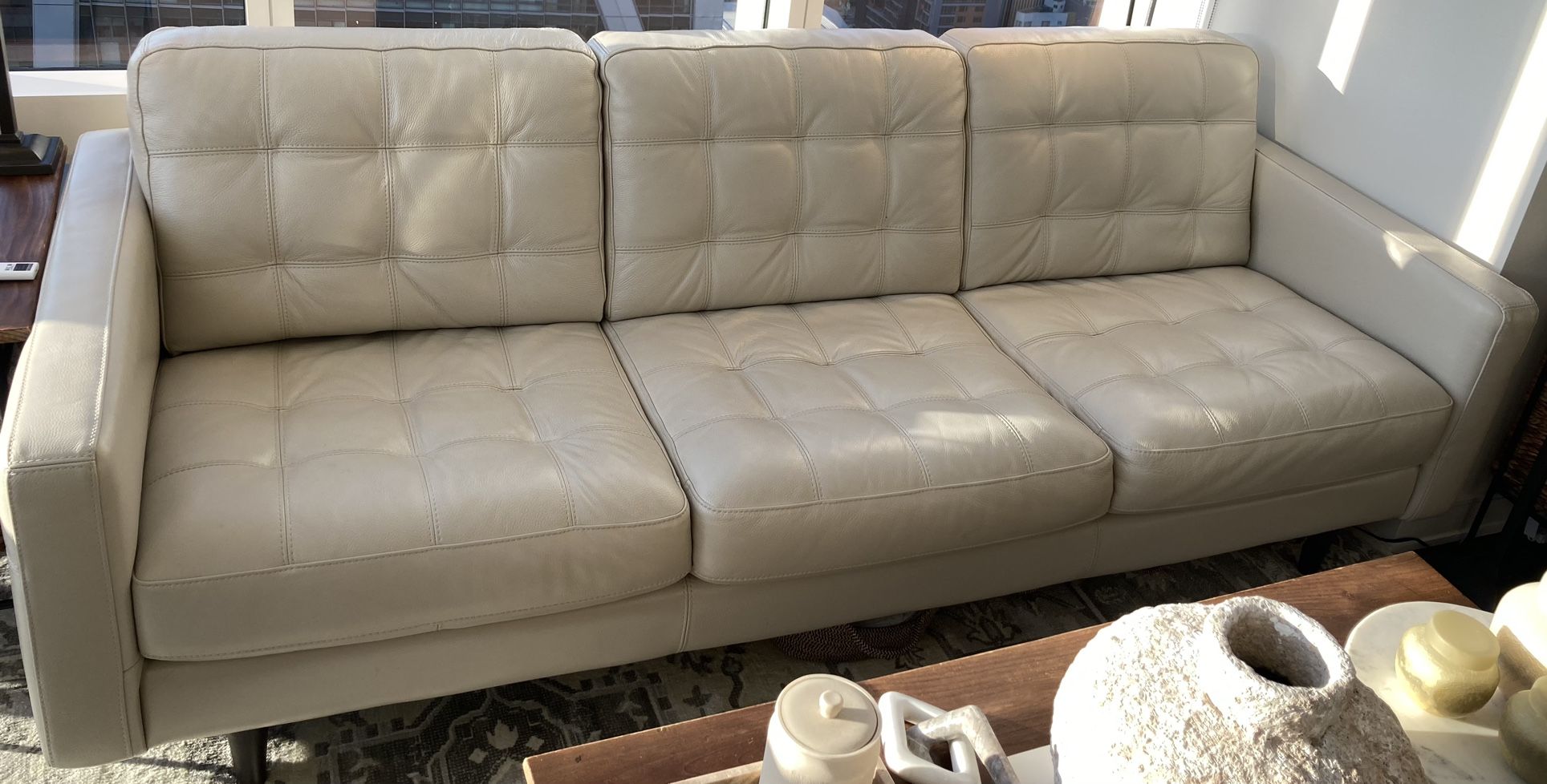 Italian Leather Sofa, Chateau d’Ax Massimo