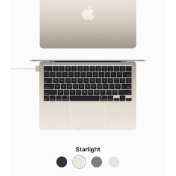 13” MacBook Air M2, 8 Core, 8G Memory, 256gb SSD