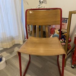 Vintage Red Wooden Chair 