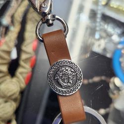 Versace Leather Keychain