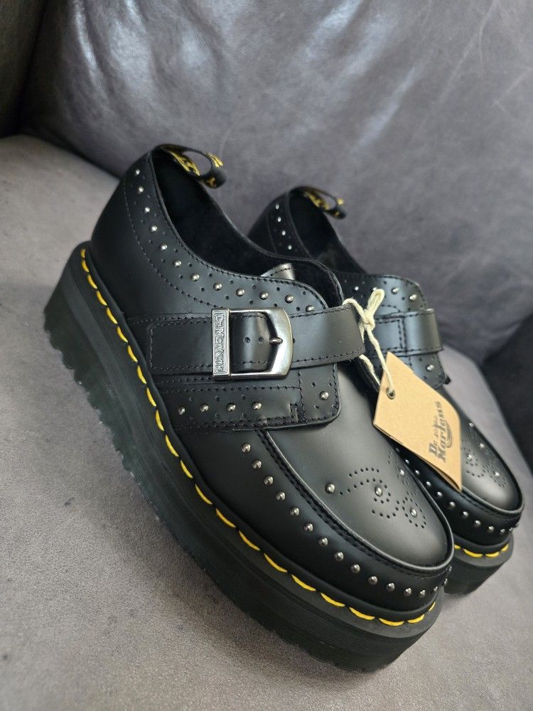 Dr. Martens Ramsey Quad Stud Monk Strap Creeper Shoe Boot Platform