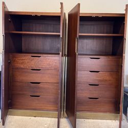 VINTAGE MID CENTURY MODERN ARMOIRES by JOHN STEWART 