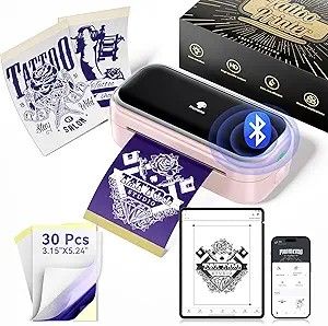 TP31 Tattoo Stencil Printer -Mini Tattoo Printer Machine With 30 Sheets Of Printer Paper.