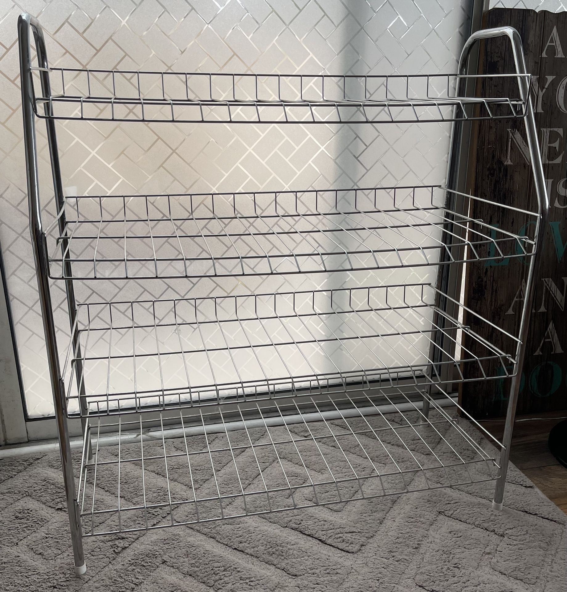 2 Metal Wire Shoe Racks