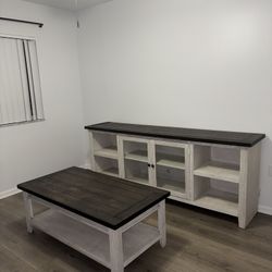 Ashley Furniture Tyler Creek TV Stand and Coffee Table Set – Excellent Condition