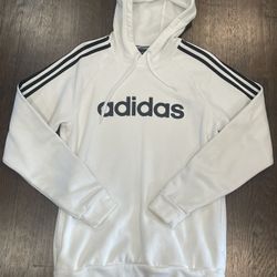 Adidas white hoodie from the 2000s