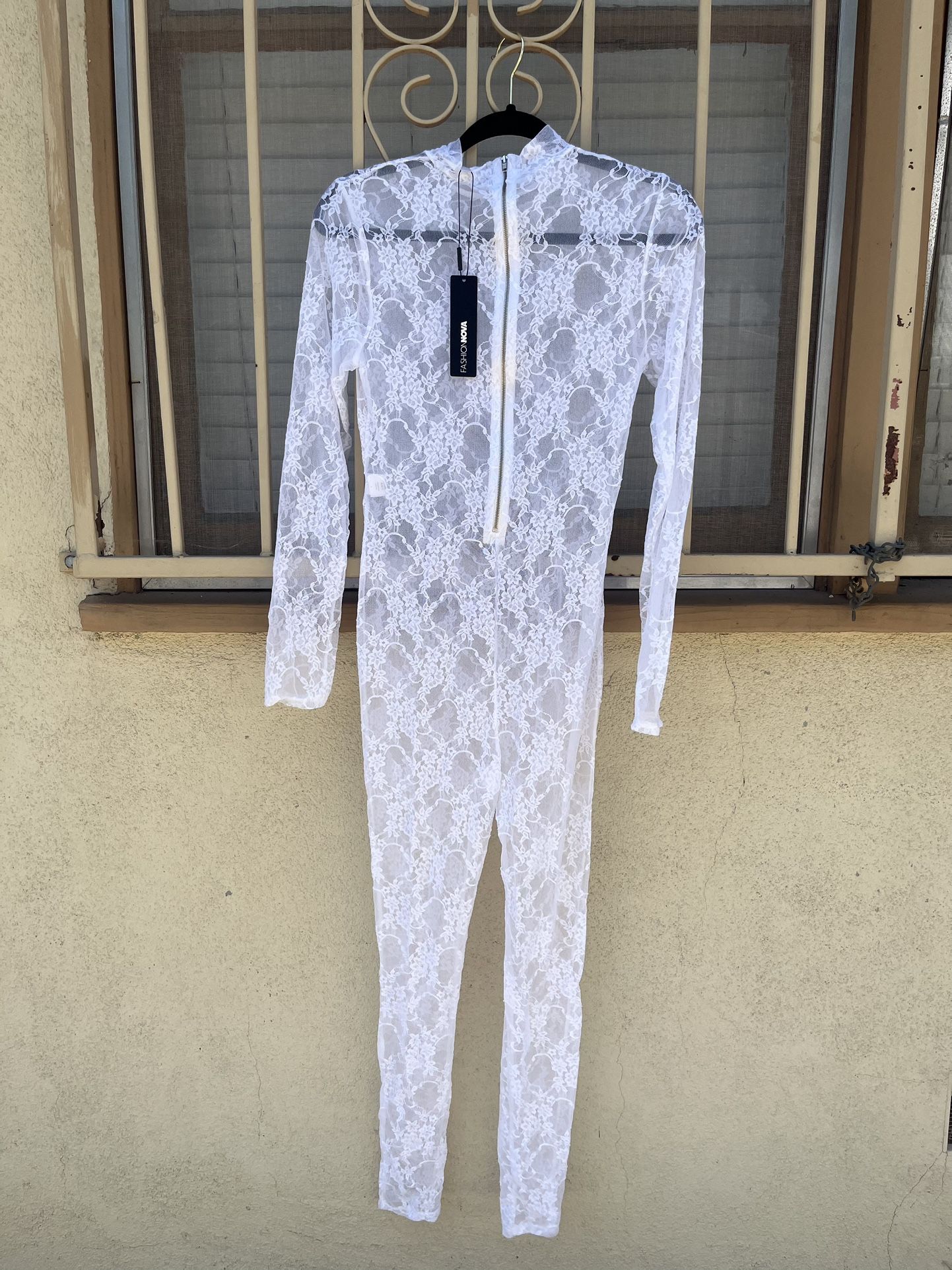 White Lace Jumpsuit