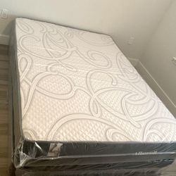 Queen Size Mattress 10 Inches Thick With Box Springs Also Available in: Twin-Full-King New From Factory Same Day Delivery
