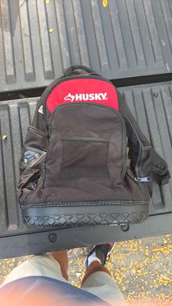 Husky Heavy Duty Tool Backpack - Molded Rubber Base