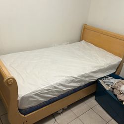 Twin Sleigh Bed With Mattress And Box Spring