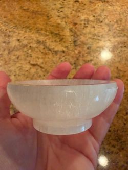 3 1/2 Inch Selenite Bowl to charge Crystal Stones
