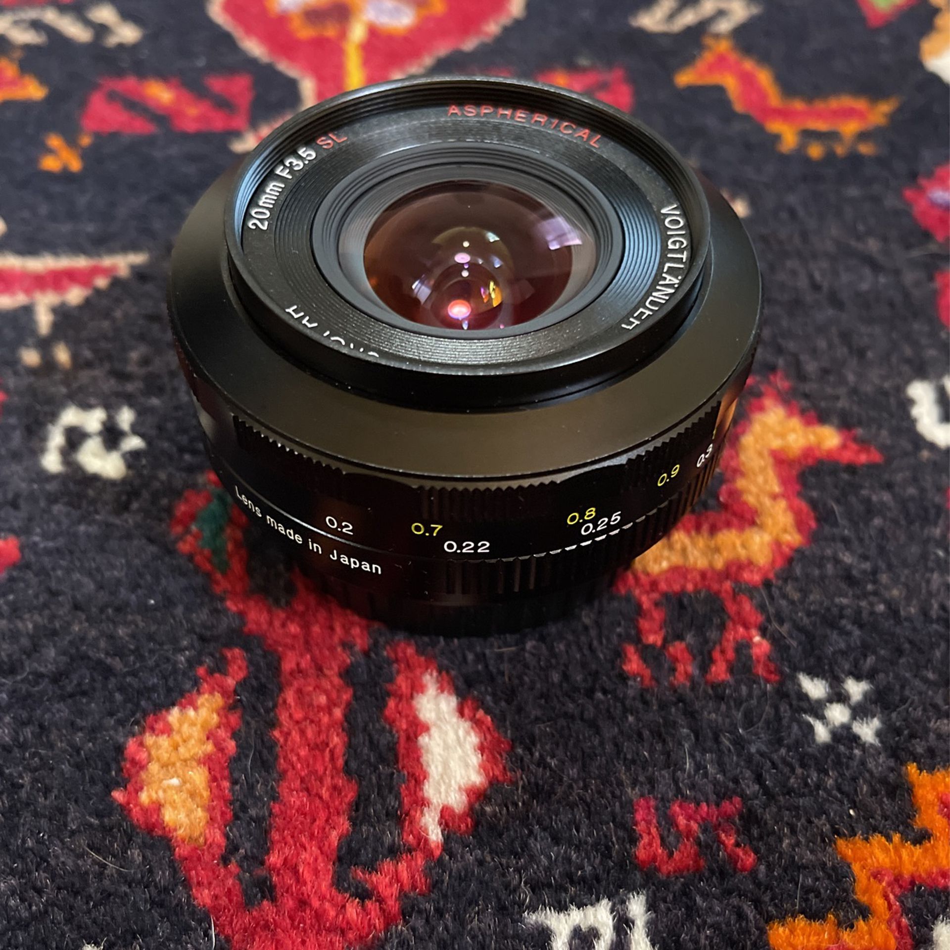 MINT Voigtlander 20mm F3.5 Color-Skopar Aspherical Lens For Canon EF Or Sony With Adapter