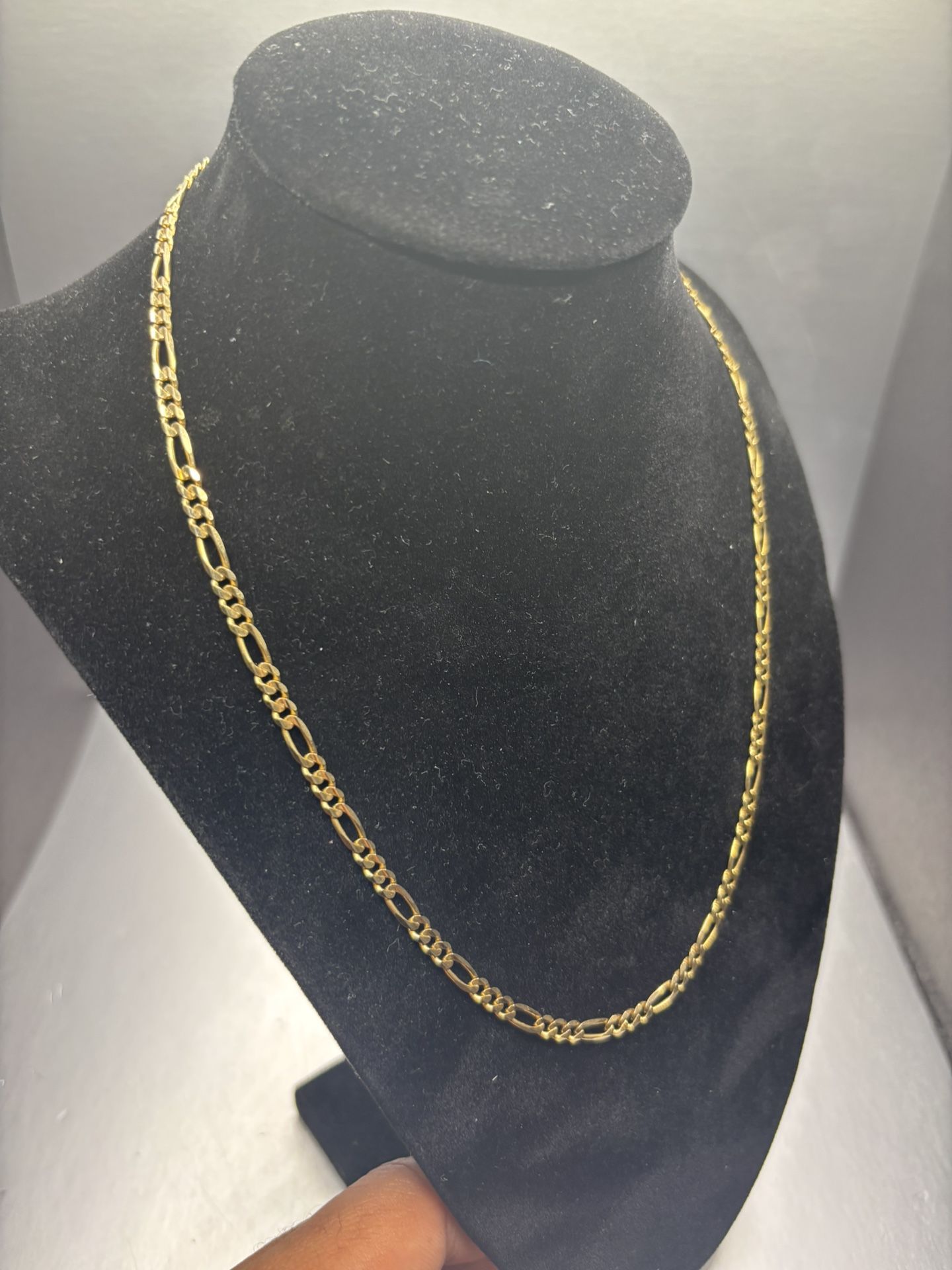14k Solid Gold Figaro Chain