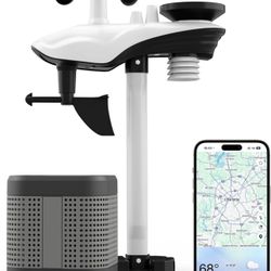 New-WiFi Smart Weather Station with 24H/ 7D Accurate Weather Forecast by Weatherseed® AI,Weather Stations Wireless Indoor Outdoor,2-Year Data Storage 