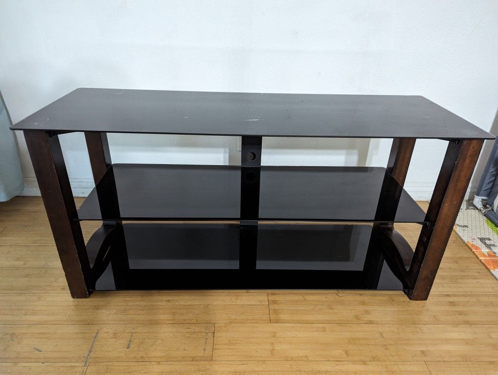 Glass TV Stand, Three Tier