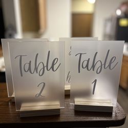 Wedding Banquet tables Signage 