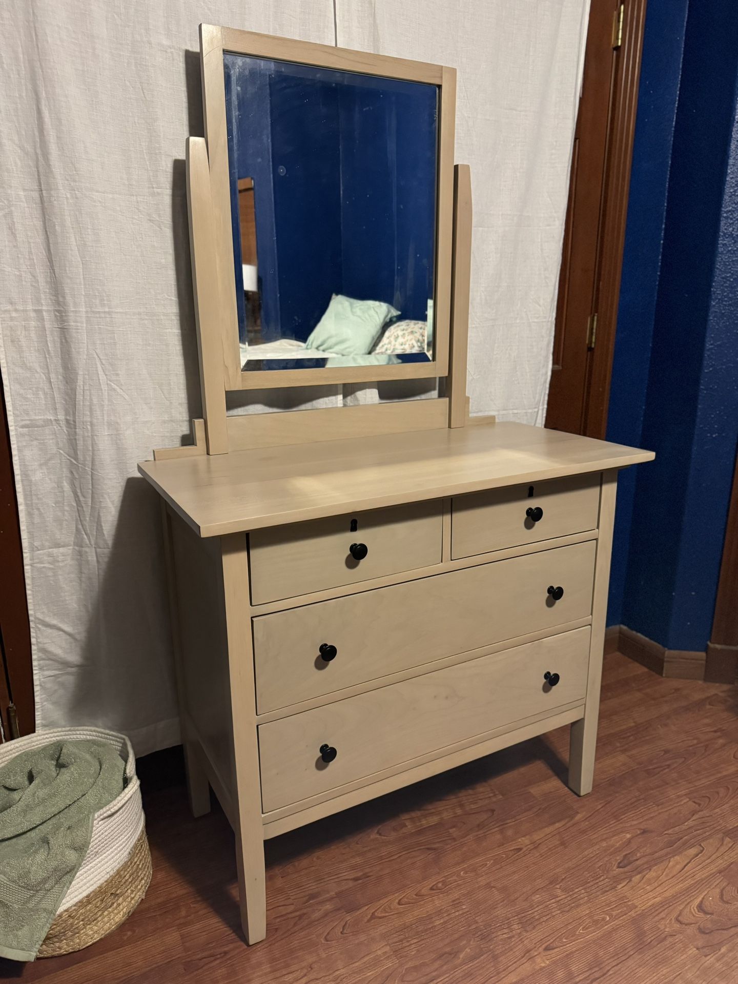 Refinished antique Dresser with mirror