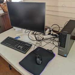 Dell Optiplex SFF Computer with 27" LG 4K Monitor 