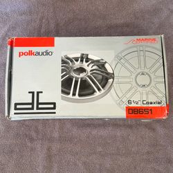 Polk Audio DB651 6.5” Marine Certified Coaxial Speakers – NEW