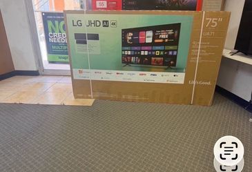 75 LG 4K smart HDTV $55 down online financing free delivery six month warranty