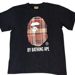 Bape Burberry Black Tee Size Large 
