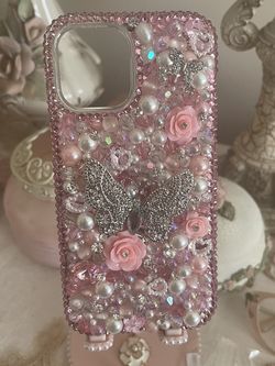 Beautiful Bling Crystal Butterfly iPhone 12 Pro Max Phone Case Cover