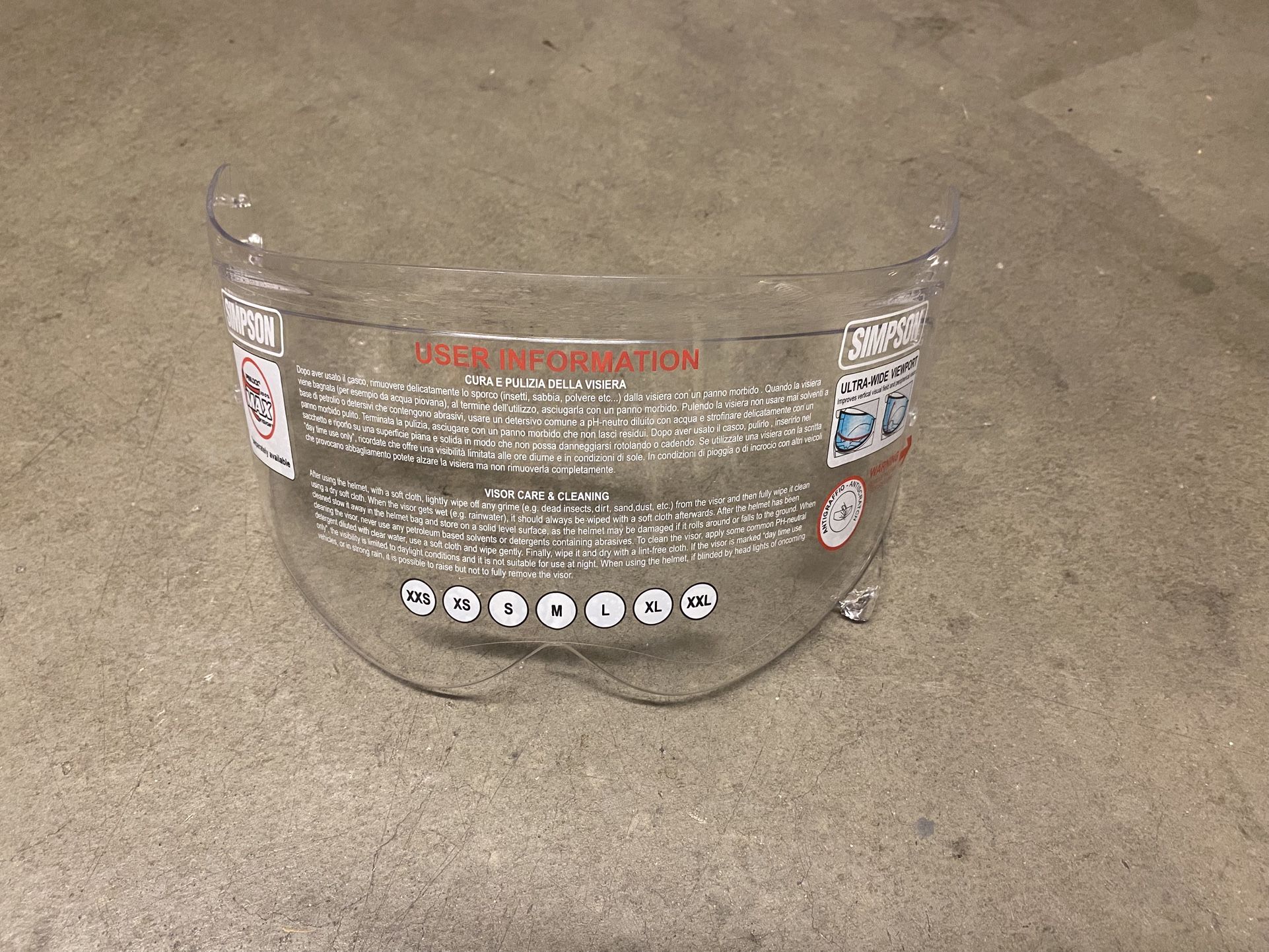 GHOST/SPEED BANDIT HELMET REPLACEMENT SHIELD - CLEAR