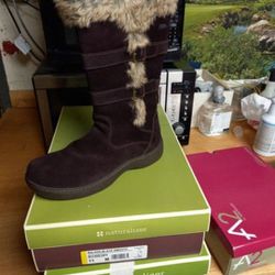 LL Bean Women's Snow Boots Size 11 Faux Fur


